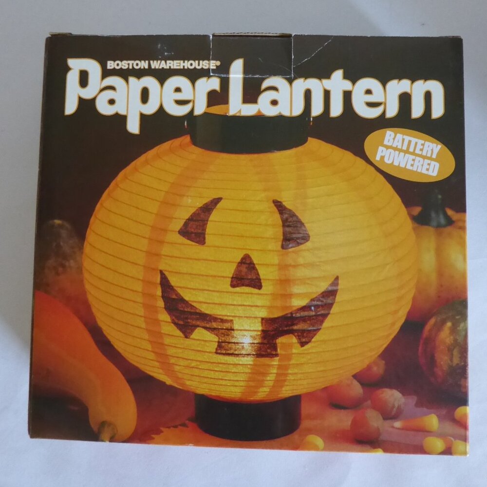 NEW BOSTON WAREHOUSE HALLOWEEN PUMPKIN PAPER BATTERY POWERED LANTERNS (LOT OF 5) - Picture 13 of 15